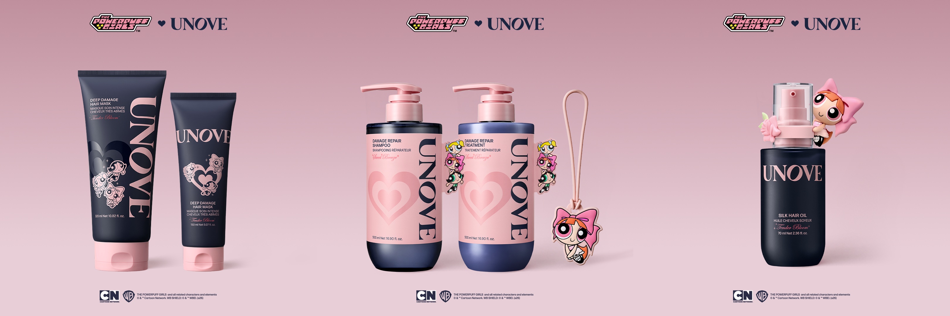 UNOVE×パワーパフ ガールズが初コラボ！限定デザインのヘアケア